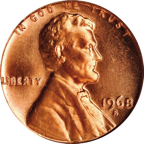 For information about Freeman obversereverse varieties , see descriptions on the one penny fourth Britannia type page. . 1968 s lincoln penny